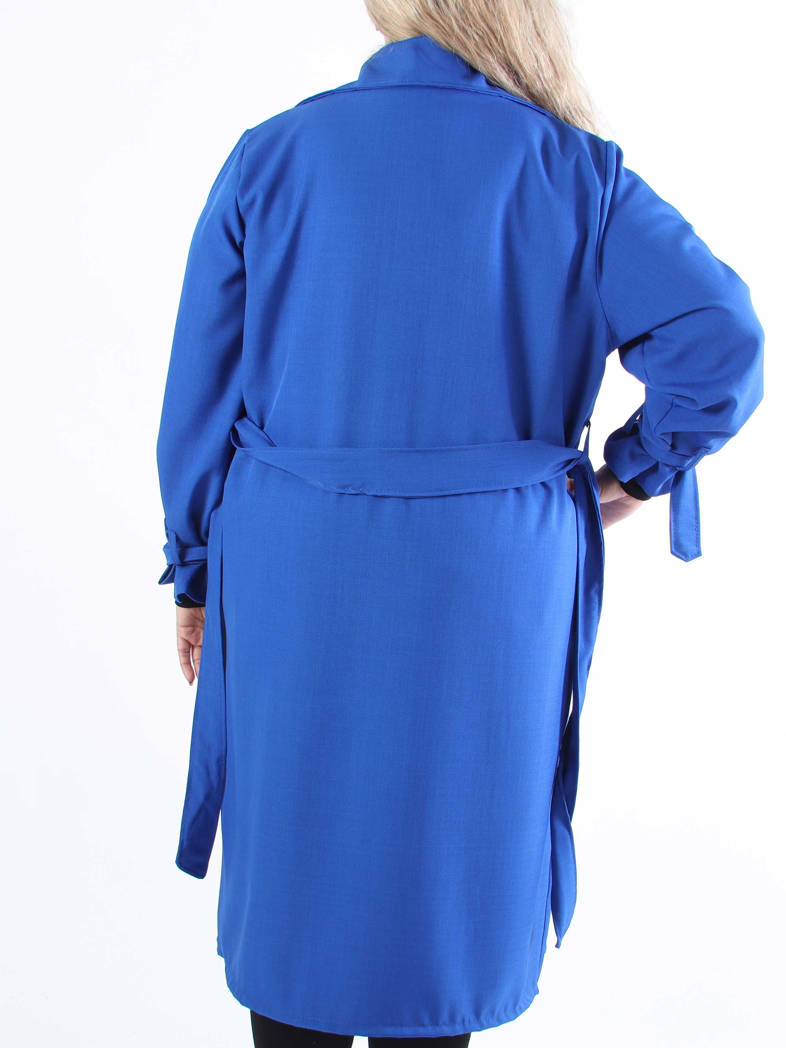 Sharpay - Let plus size trenchcoat med bindebånd